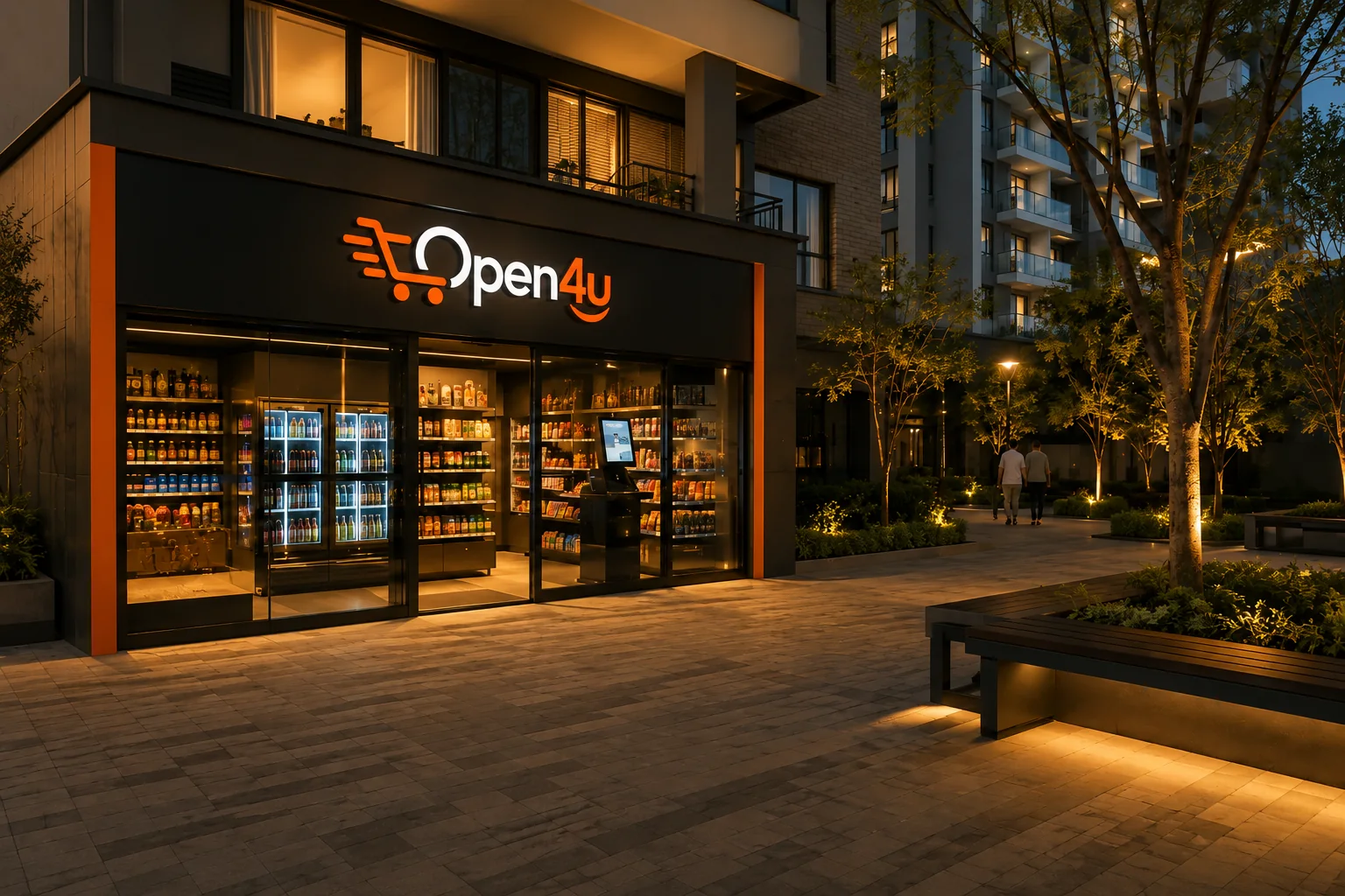 Open4u integrada a um condomínio residencial moderno
